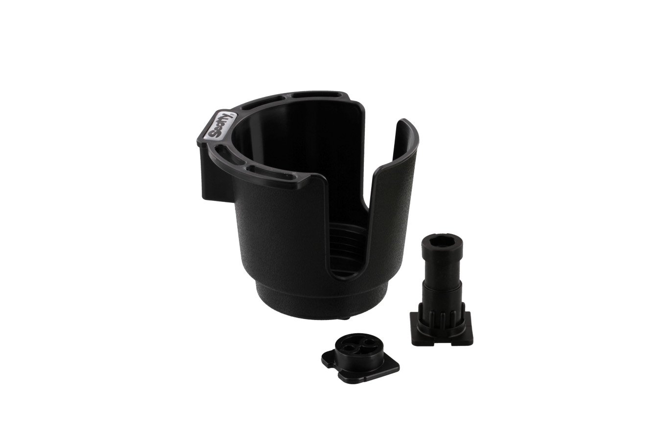 Scotty Cup Holder with bulkhead Gunnel Mount and Rod Holder Post Mount (Black)