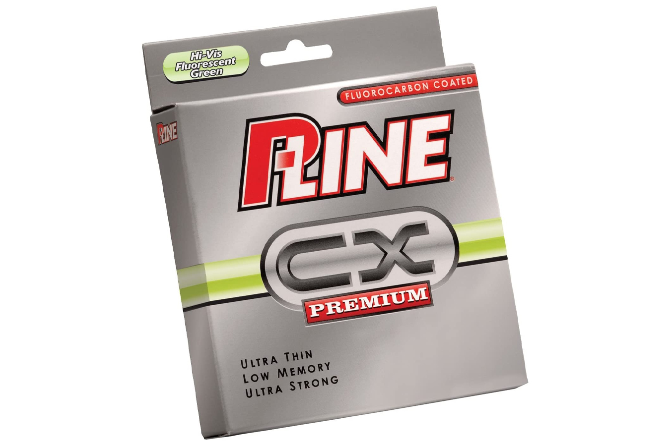 P Line CX Premium Fluorocarbon Coated Filler Spool, 300yd, 6lb Fluorescent Green