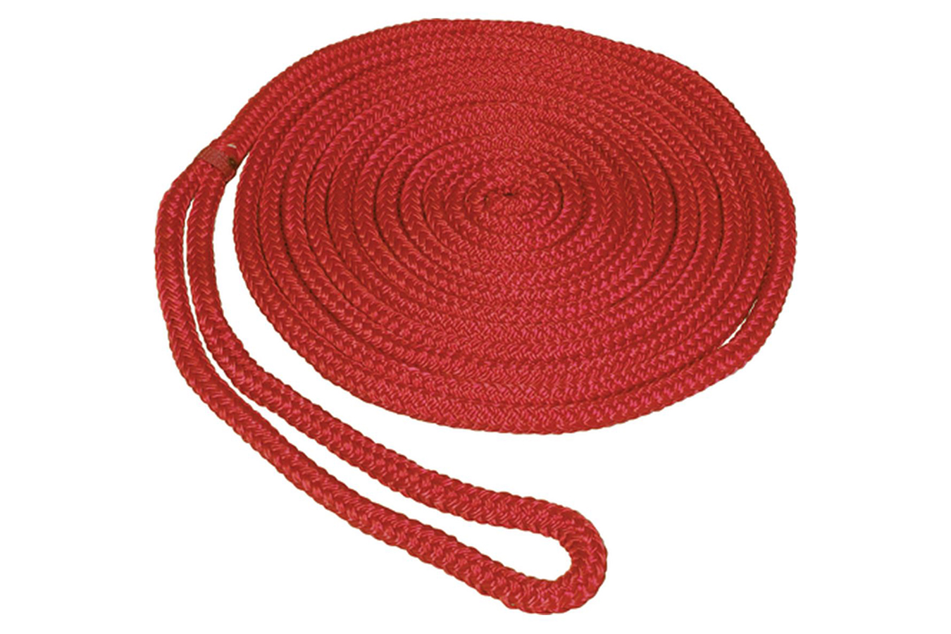 Attwood Solid Braided MFP Dock Line, 3/8 Inch x 15 Foot, Red