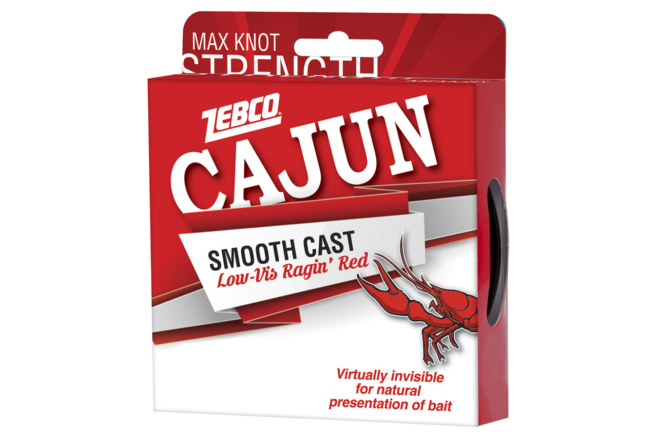 Zebco Cajun MonoFilament Fishing Line 330yd Low-Vis Ragin Red
