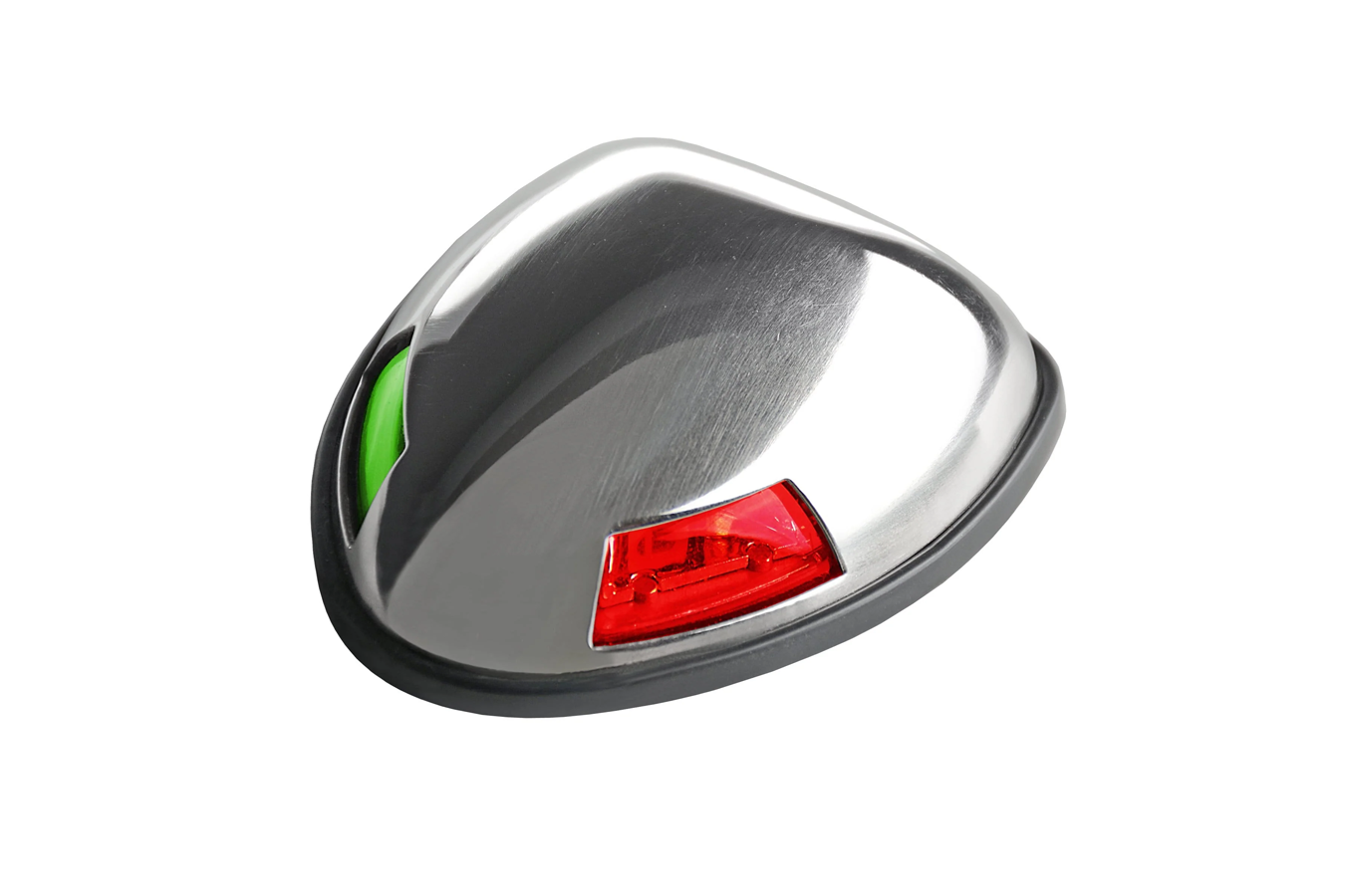 Th-marine Compact Combination LED Bow Light - Stamped Stainless Cover w/ White Adapter Plate