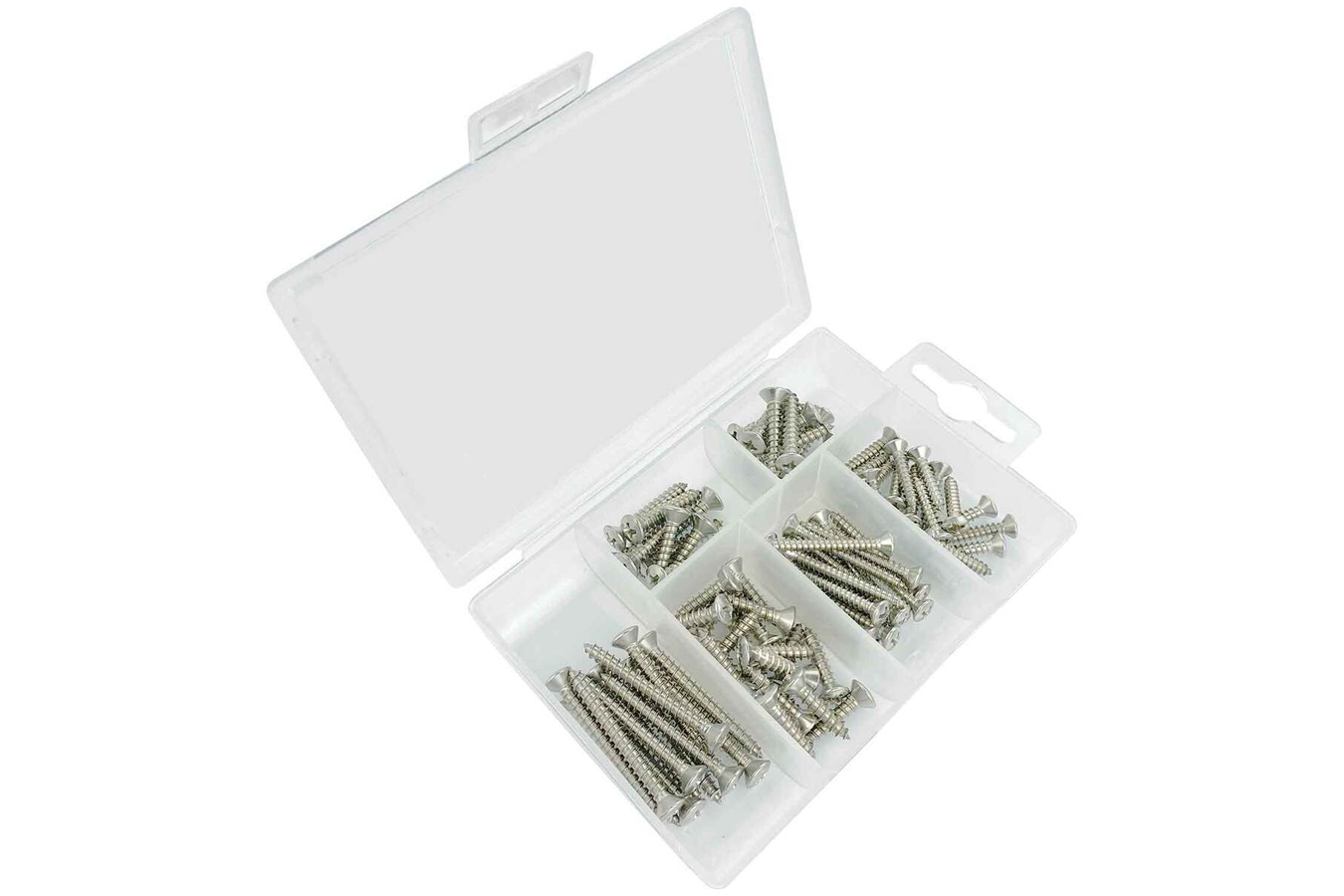 Th-marine Stainless Steel Oval Head Tapping Phillips Head Kit 84 PC