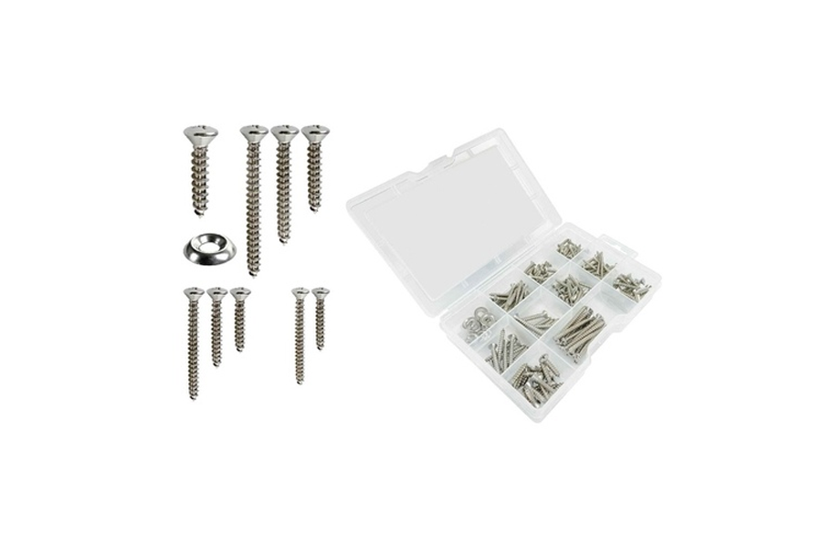 Th-marine tainless Steel Oval Head Phillips Head Tapping Screws Kit - 170 pcs