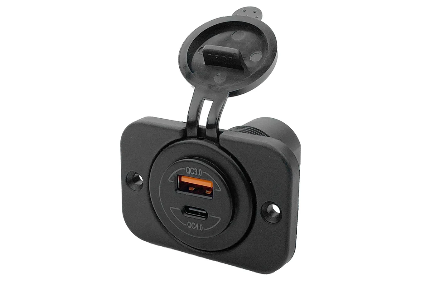 Th-marine Socket USB 5V 2 Amp Charge - Panel Mounted USB A, C