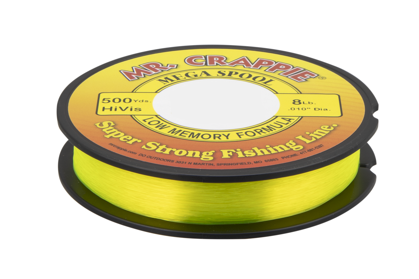 Lew's Mr. Crappie Filler Spool 8 LB - Hi-Vis