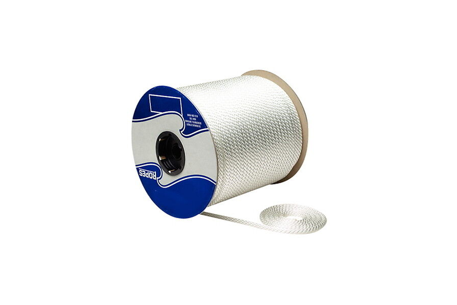 Seachoice Solid-Braid Nylon Rope Spool 3/16 in X1000 ft - White