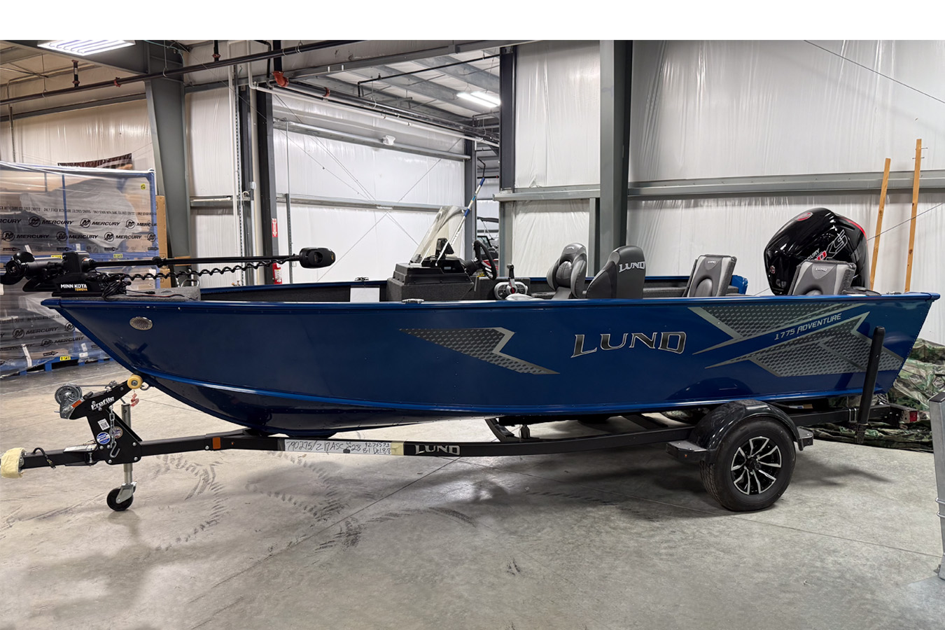 Lund 2025 1775 Adventure SS with Mercury 115 ELPT PRO XS and Trailer