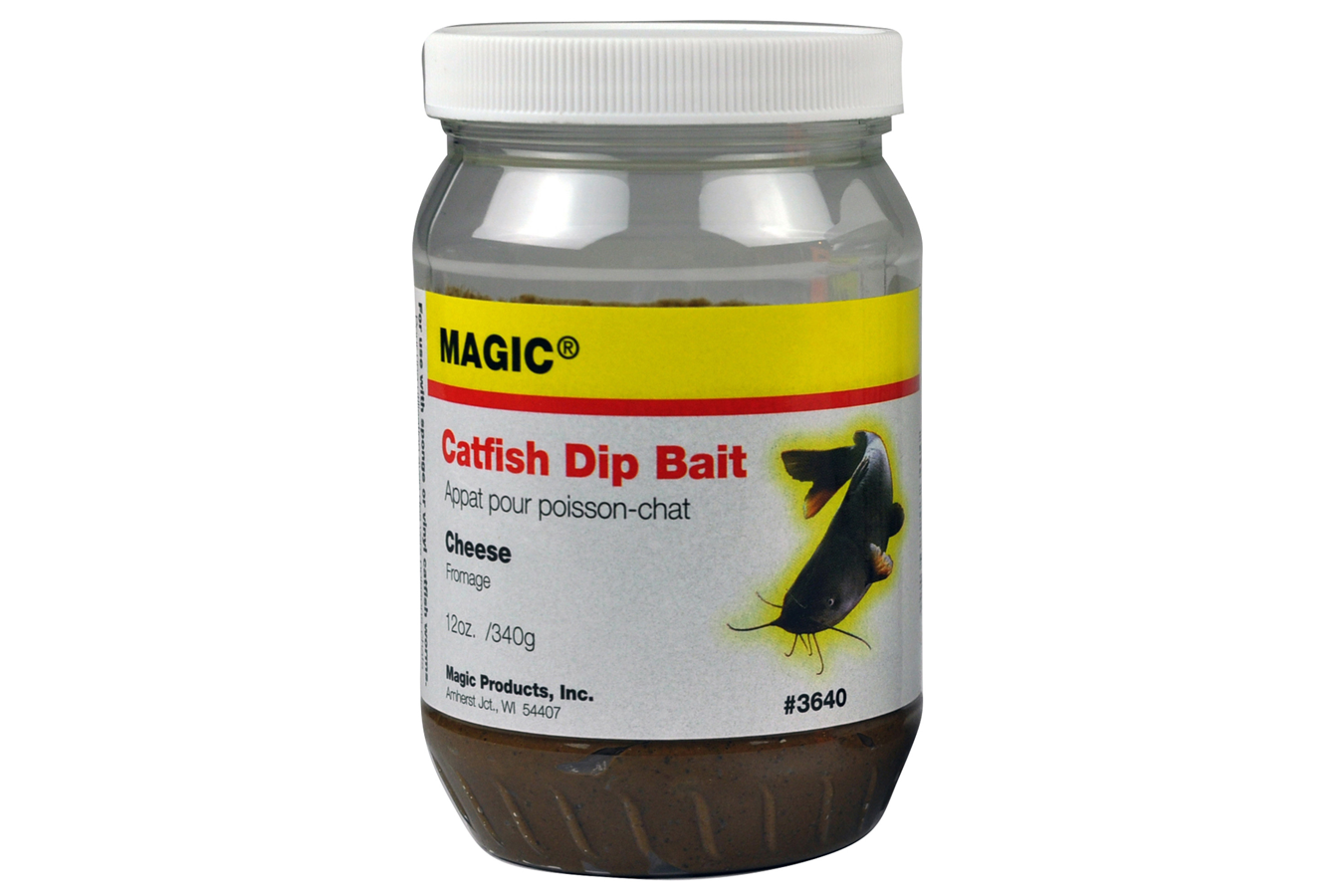 Magic Bait Catfish Dip Bait 12 oz Jar – Cheese Flavor/Scent