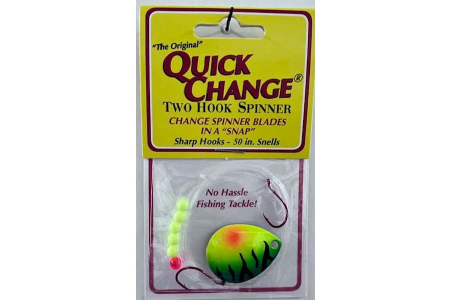 K And E Quick Change Two Hook Tiger Stripe Spinner #4