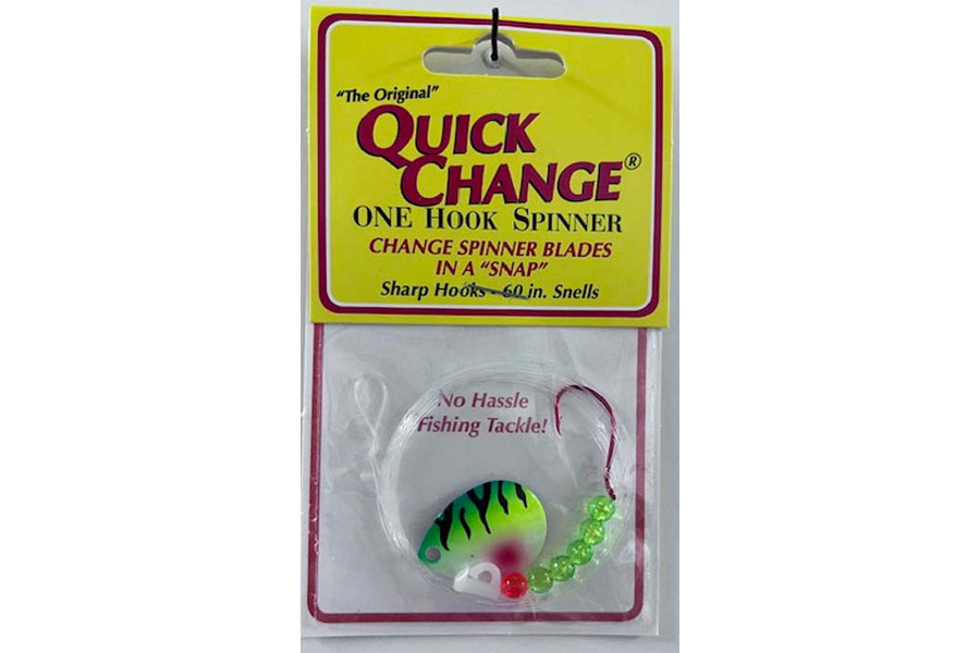K And E Quick Change Two Hook Tiger Stripe Spinner #4