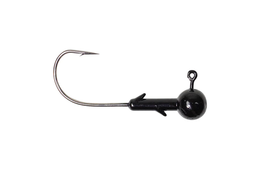 Lunkerhunt Ball Head Jig 1/4 oz 4/0 Hook Gloss Black