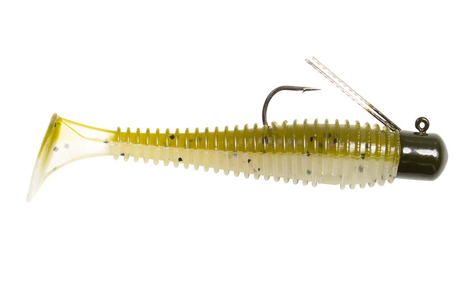 Lunkerhunt Pre-Rigged Finesse Swimbait - 3 Inch 1/4 oz Perfect Pumpkin