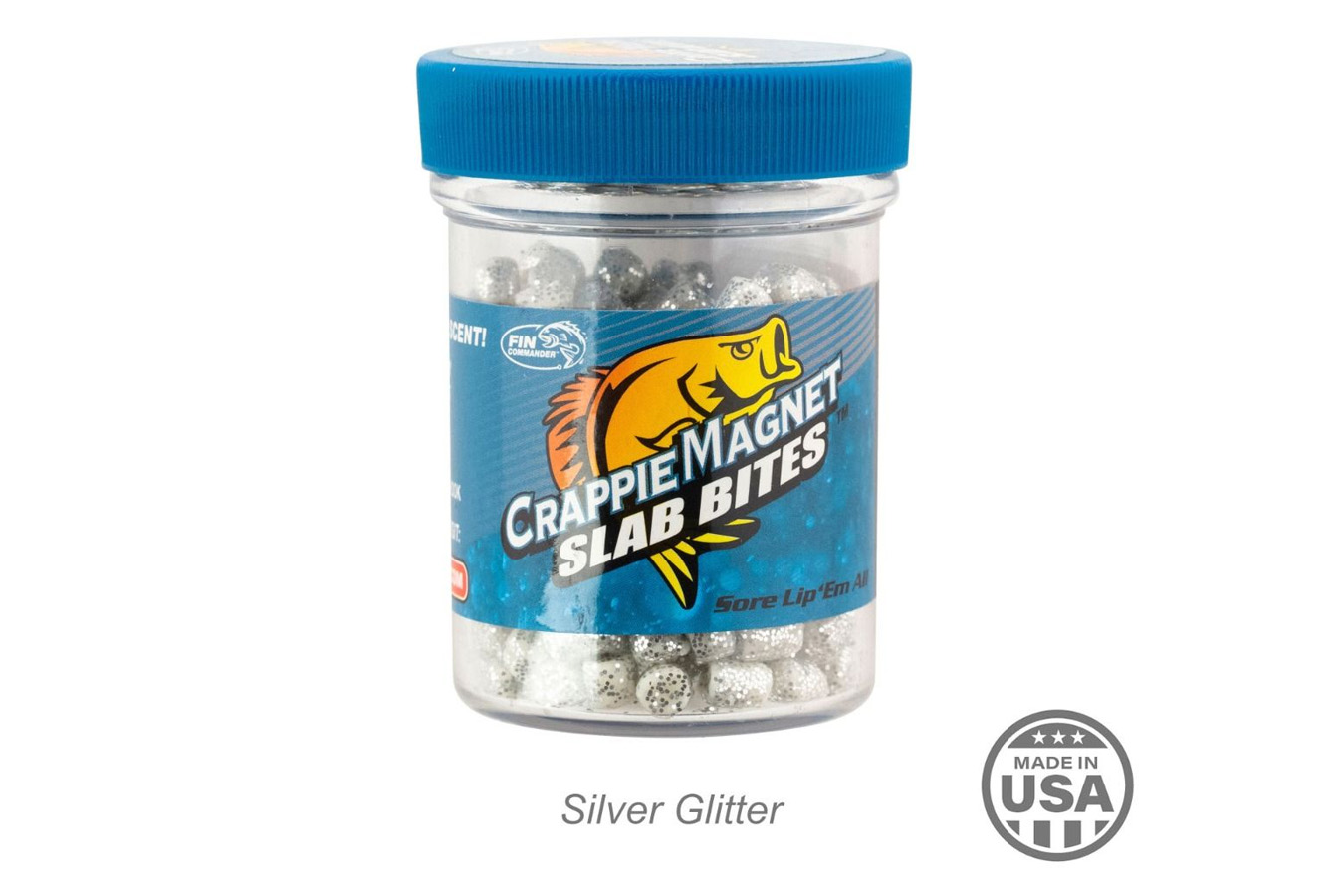 Crappie Magnet Slab Bites - Silver Glitter 