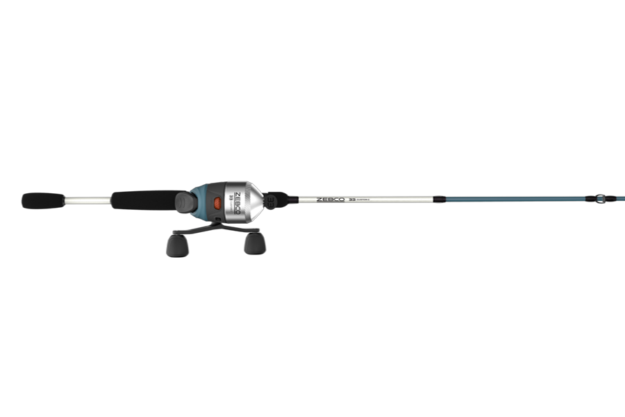 Zebco 33 Custom-Z 6 ft 6 in Telescopic Medium Spincast Combo with Strike King Tackle Kit