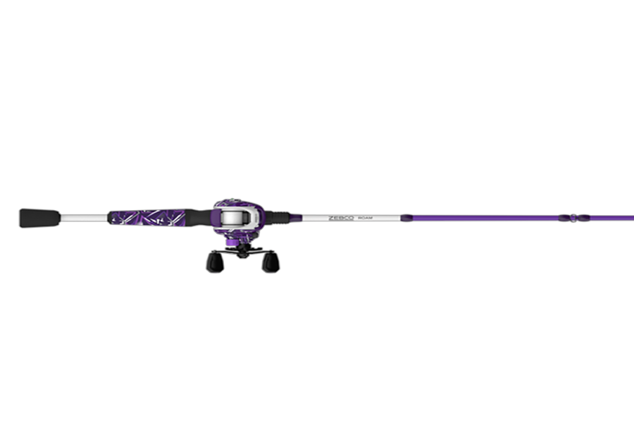 Zebco Roam Prism Purple 6 ft 6 in Right Hand Medium-Heavy Baitcast Combo