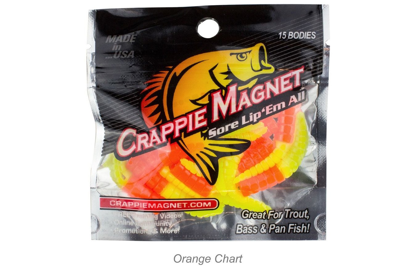 Crappie Magnet 15 Piece Body Pack - Orange-Chartruese