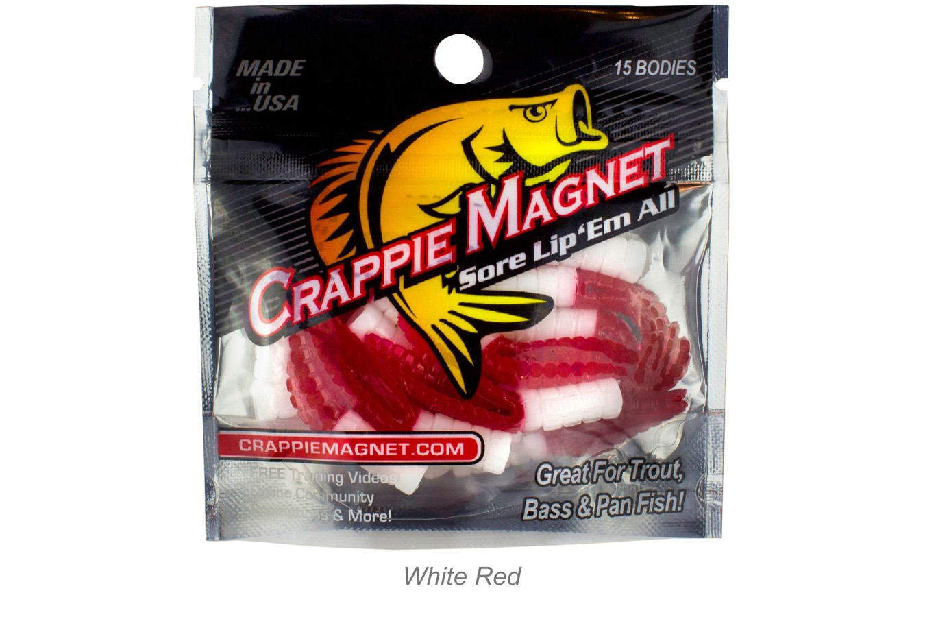 Crappie Magnet 15 piece Body Pack - White-Red