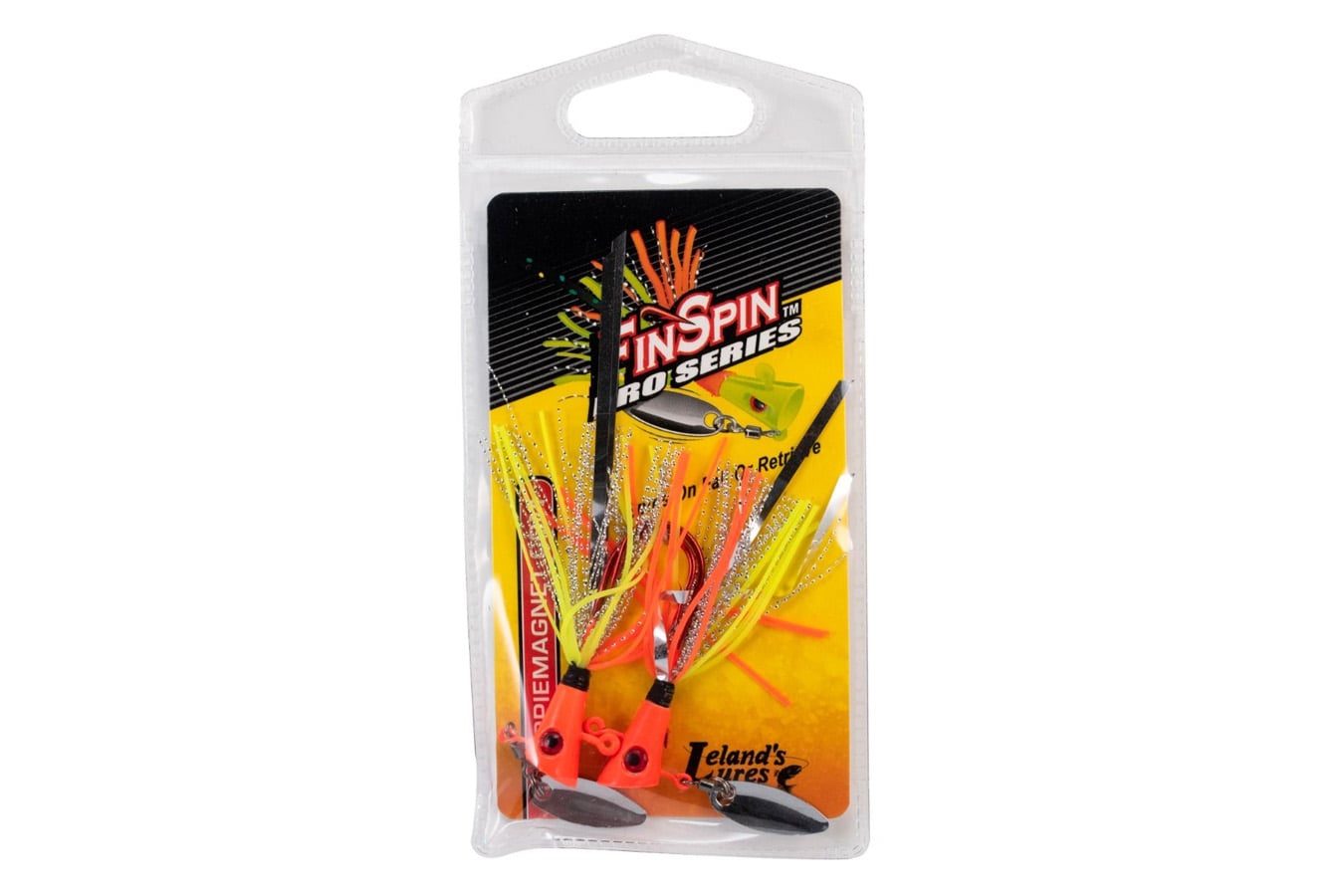Crappie Magnet Fin Spin Pro Series 2 Piece Pack 1/16 oz Candy Corn Orange