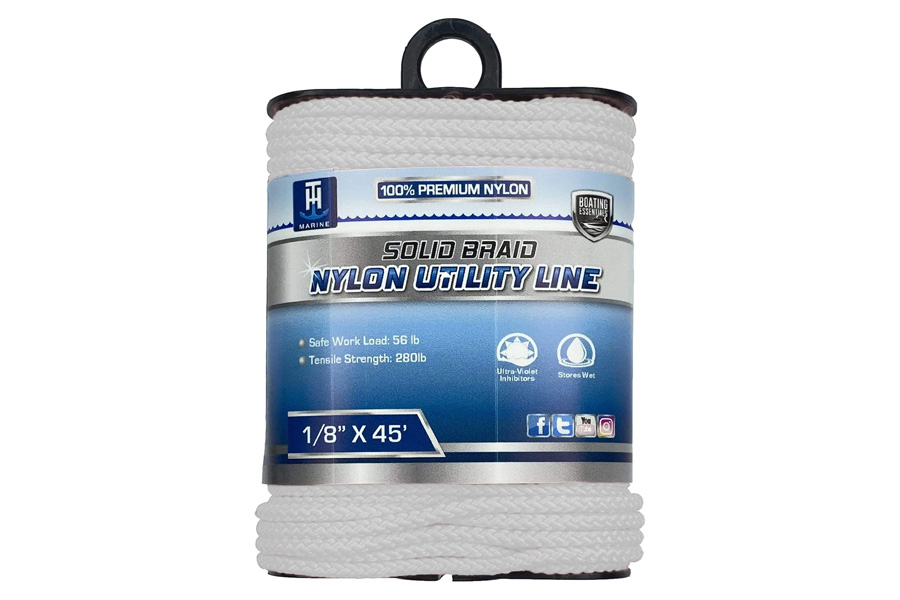Th-marine Solid Braid Nylon Utility Line 1/8in X 45ft