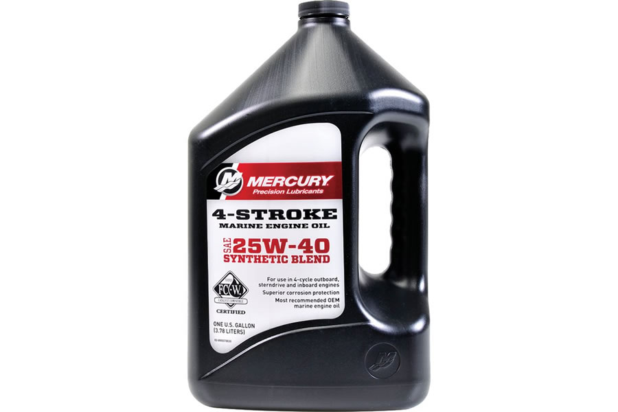 Mercury 25W40 Synthetic Blend 4 Stroke Oil 1 Gallon
