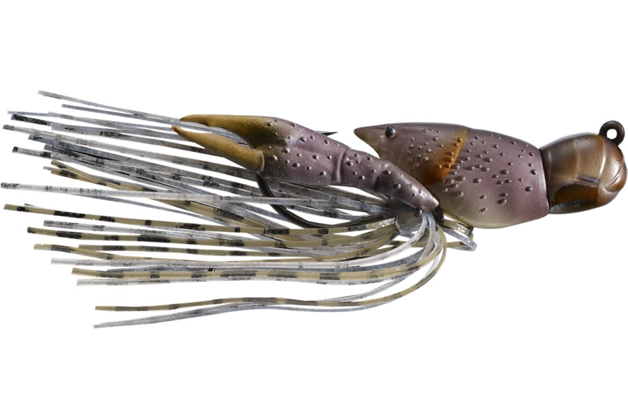 Live Target Crawfish Hollow Body 3/4 oz Jig in Grey/Brown