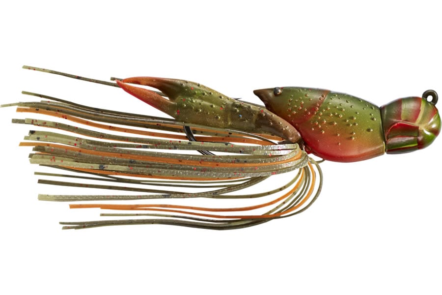 Live Target Crawfish Hollow Body 3/4 oz Jig in Olive/Orange