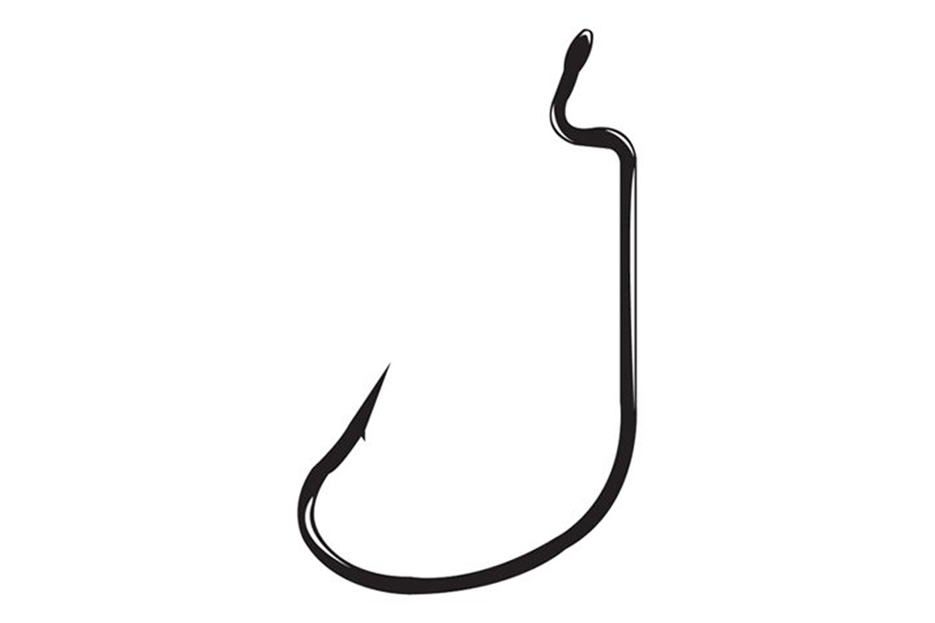 Gamakatsu Worm Hook G-Lock NS Black Size 5/0