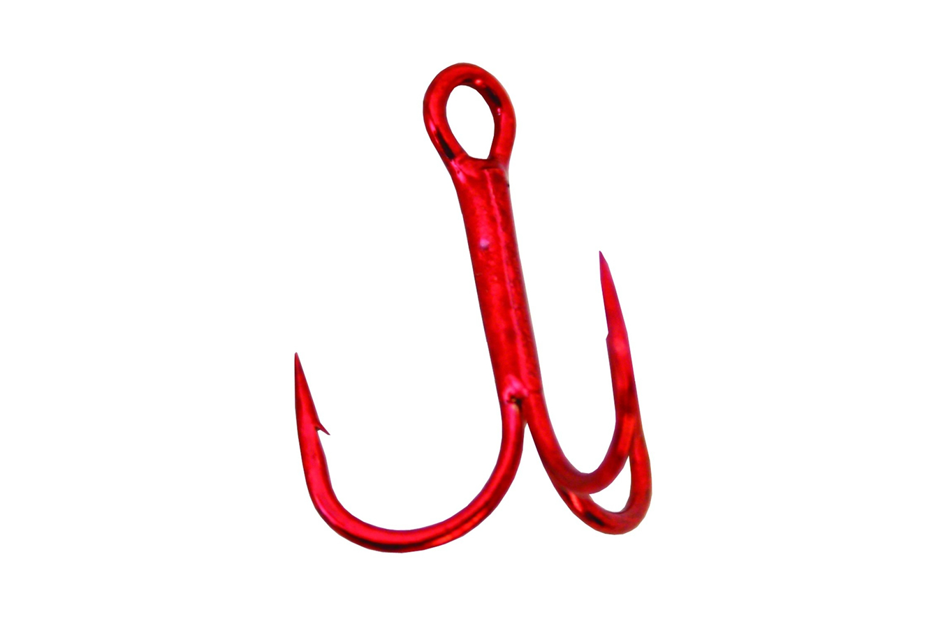 Gamakatsu Treble Hook Round Bend Red Size 8