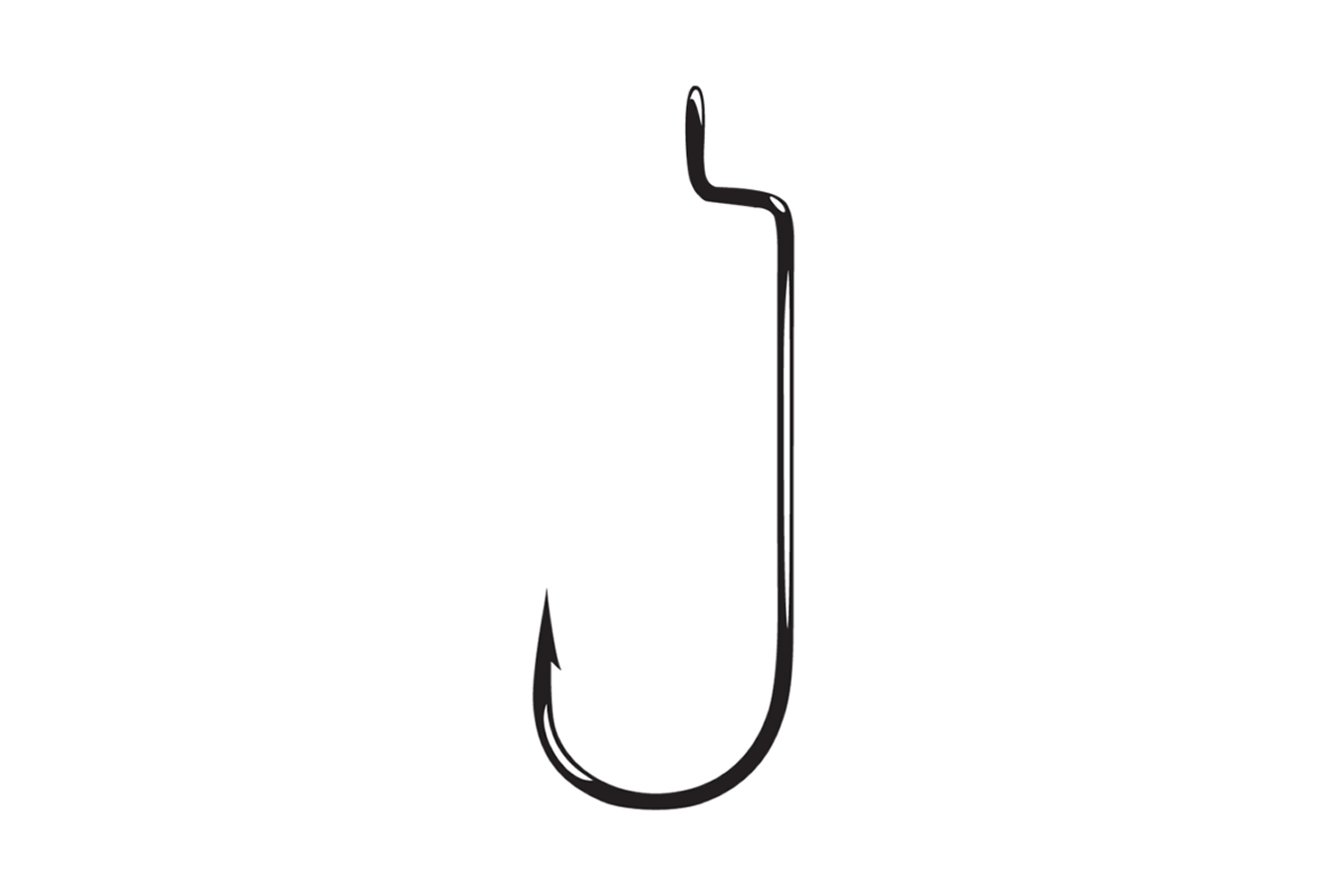 Gamakatsu Worm Hook Offset Round Bend Size 5/0