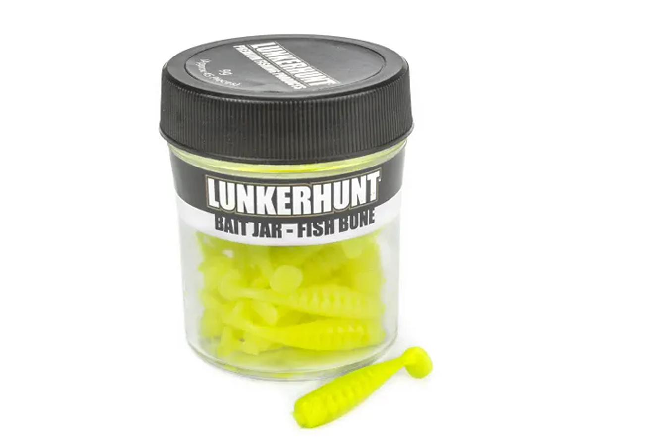 Lunkerhunt Fish Bone Bait Jar Chartreuse