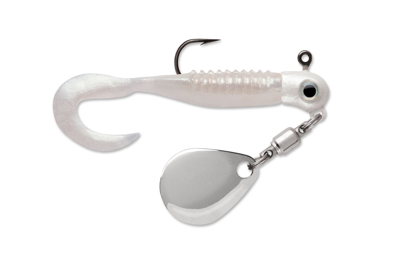 Vmc Curl Tail Spin Jig 1/8oz- Pearl White