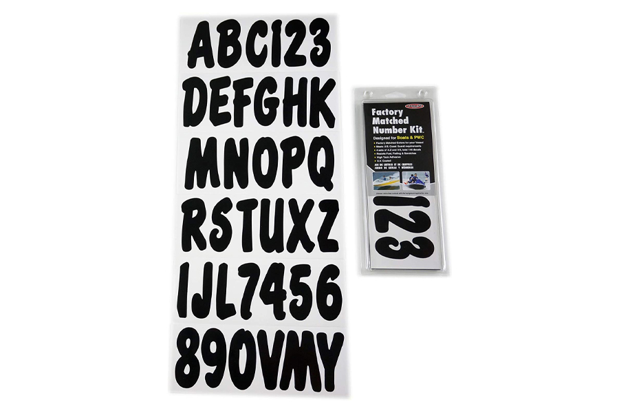 Hardline Solid Black Number Factory Matched Registration Kit