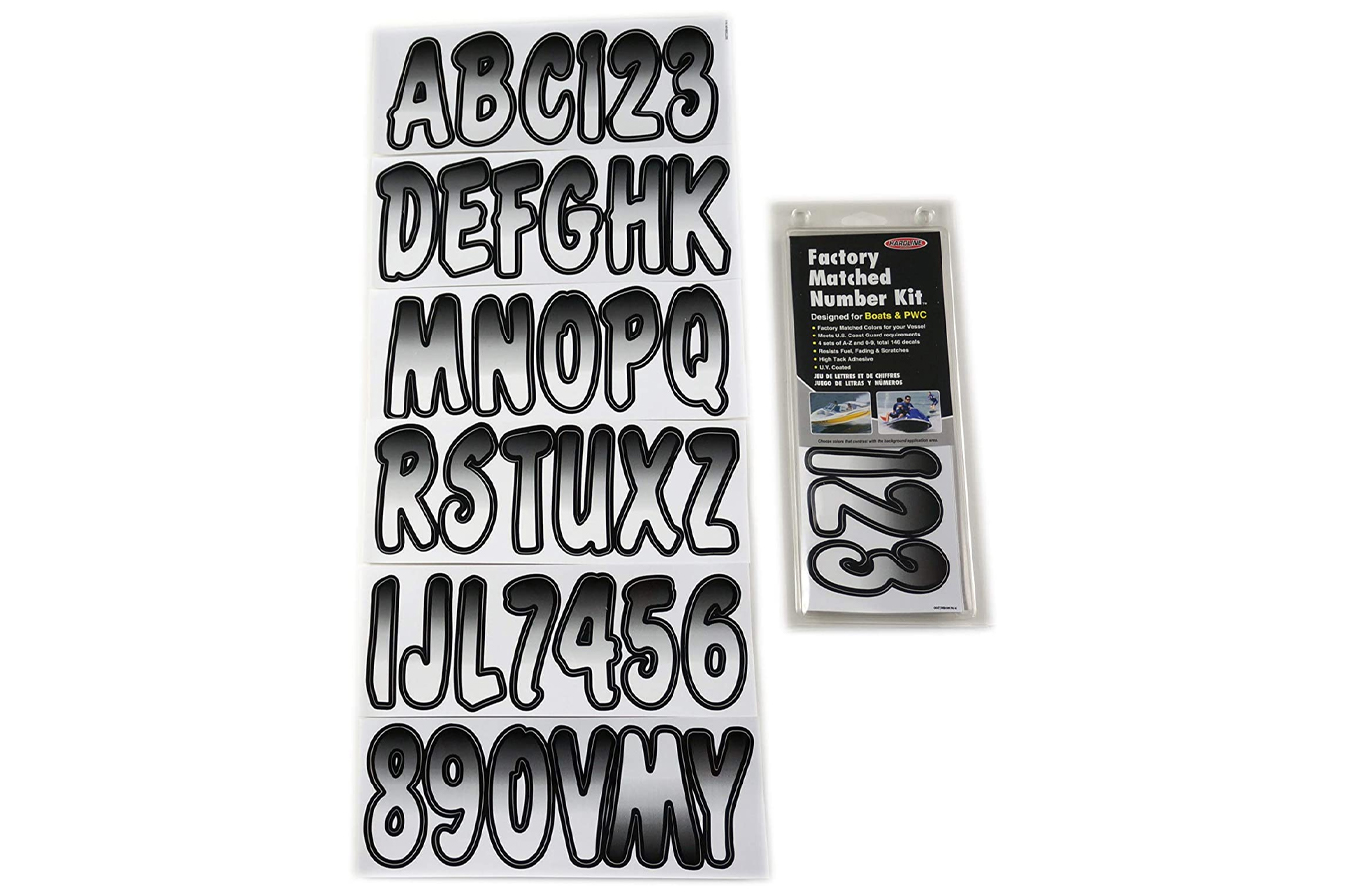 Hardline White Black Number Factory Matched Registration Kit