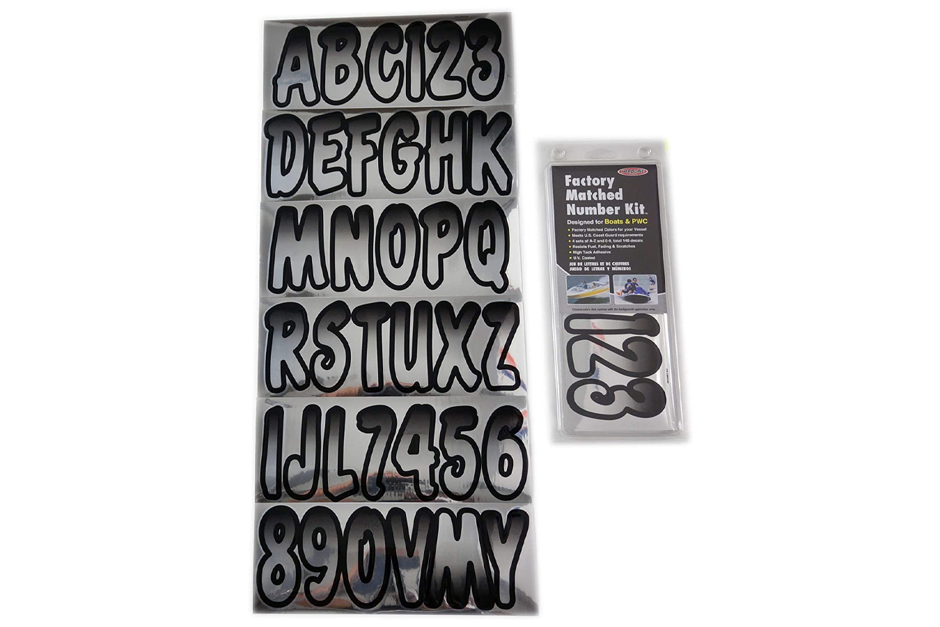 Hardline Chrome Black Number Factory Matched Registration Kit