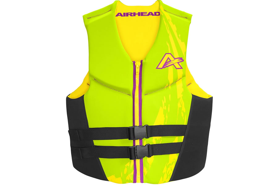 Airhead Swoosh Neolite Kwik-Dry Medium Life Vest - Lime Green